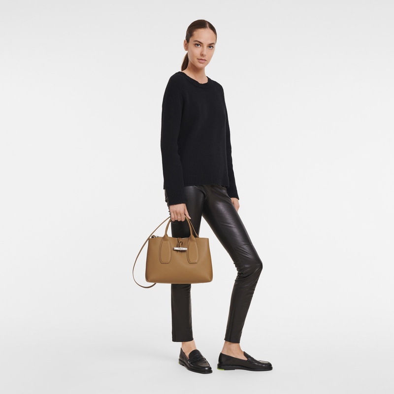 Le Roseau M Handbag , Natural - Leather  - View 2 of  7