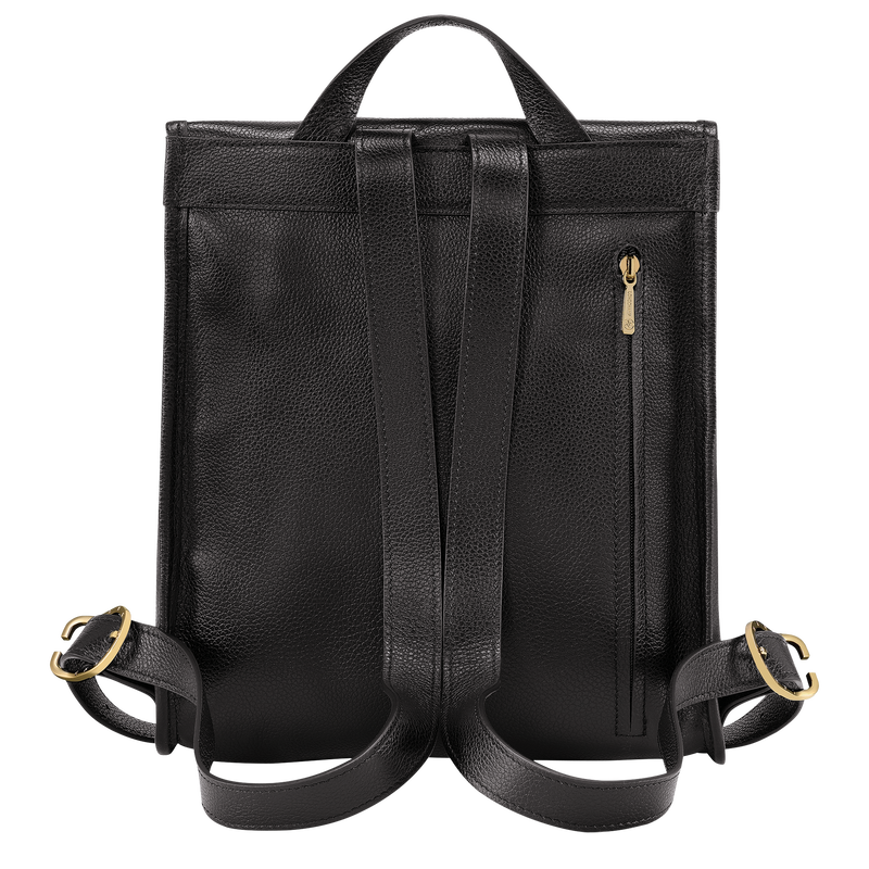 Le Foulonné Backpack , Black - Leather  - View 4 of 6