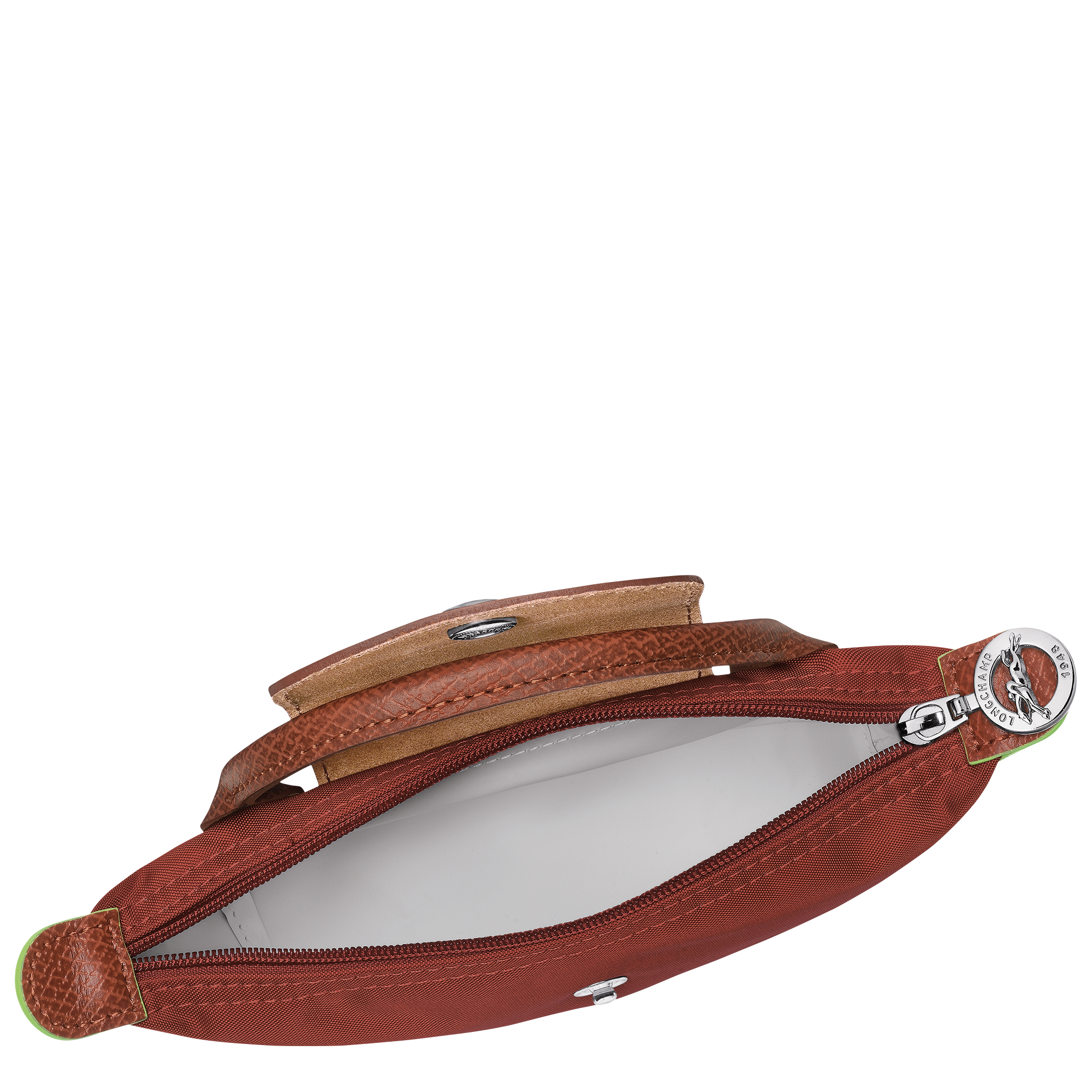 Pouch with handle, Chestnut - View 5 of
        6 - zoom in Le Pliage Green Pouch with handle, Chestnut