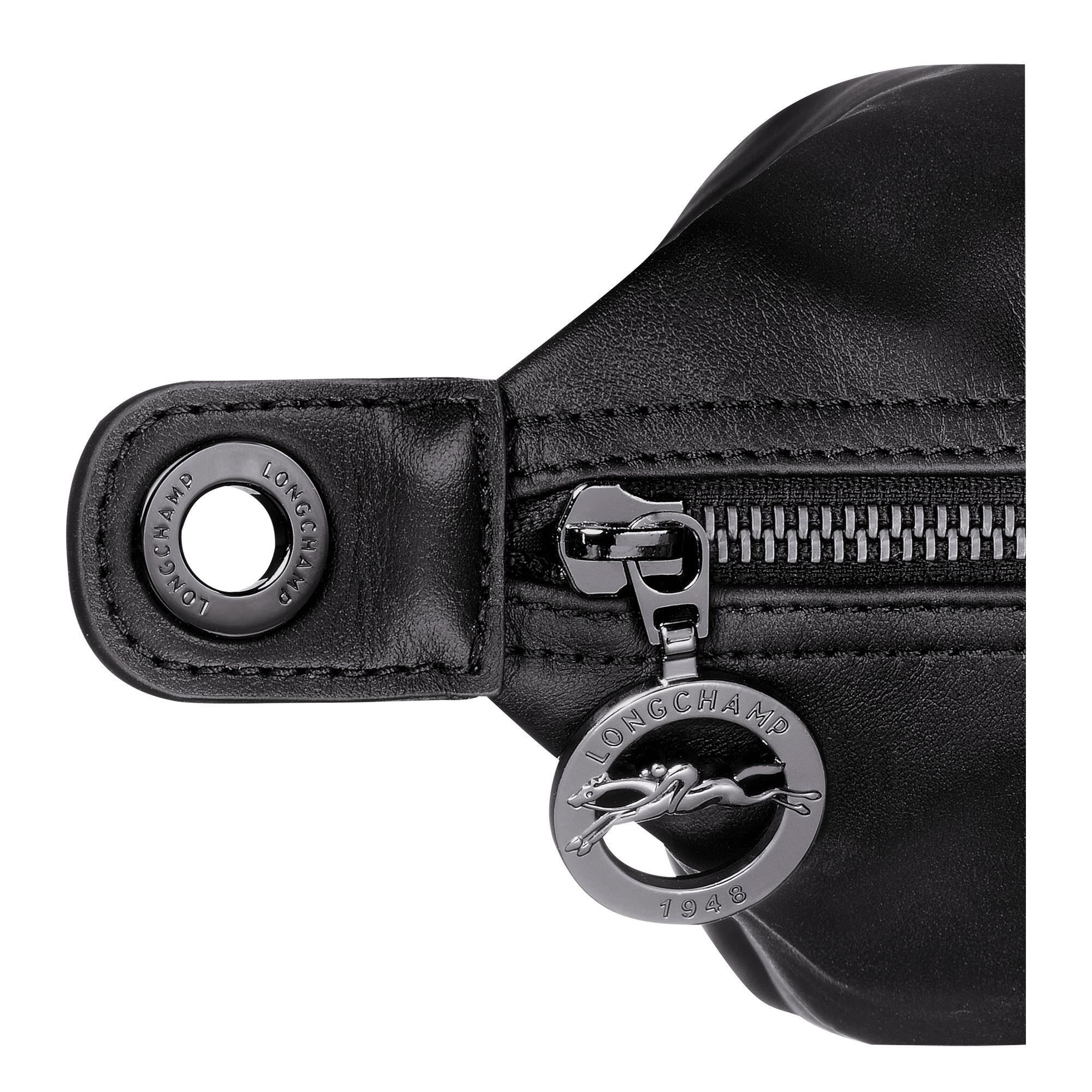 Le Pliage Xtra 半月形單肩包 M, 黑色