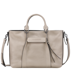 Longchamp 3D Tas met handgreep aan de bovenkant L , Klei - Leder