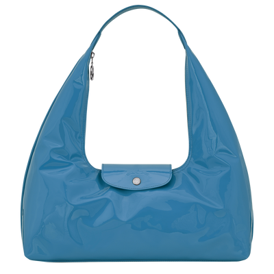Le Pliage Xtra L Shoulder bag , Azure - Leather