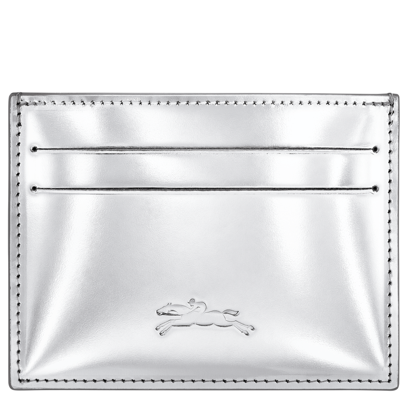 Le Roseau Card holder , Silver - Leather  - View 2 of  2
