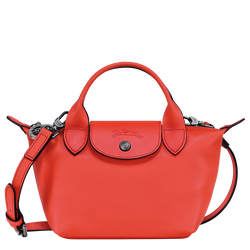 LONGCHAMP Red Leather Cuir Le Pliage Backpack - The Purse Ladies