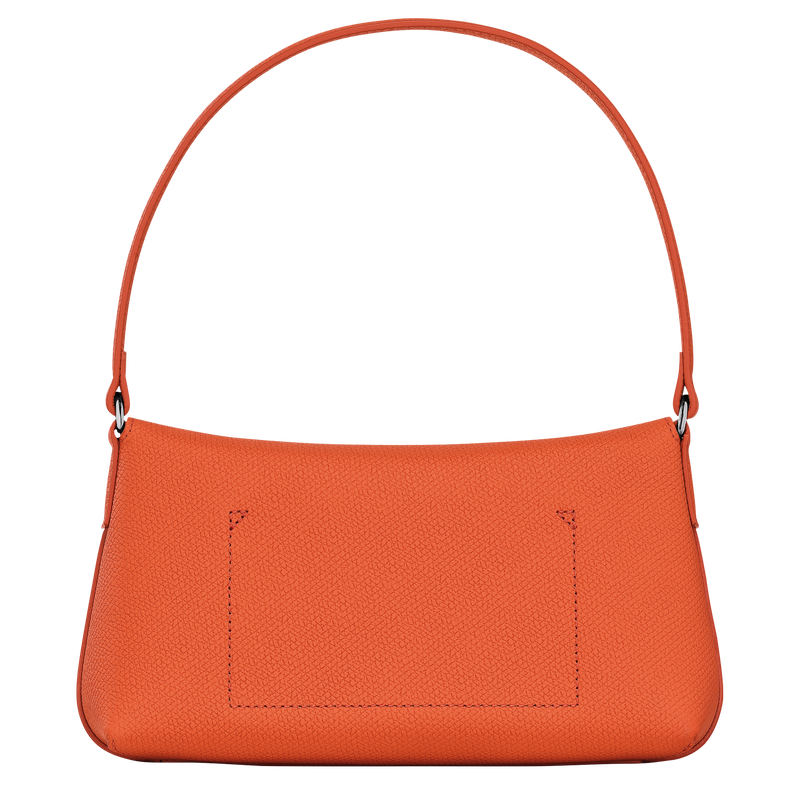 Orange leather hobo bag store