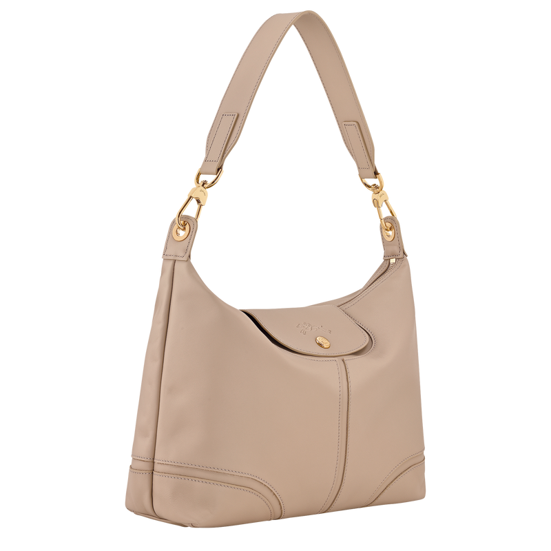 Mala de ombro L Le Pliage Xtra , Pele - Creme  - Vista 3 de  6