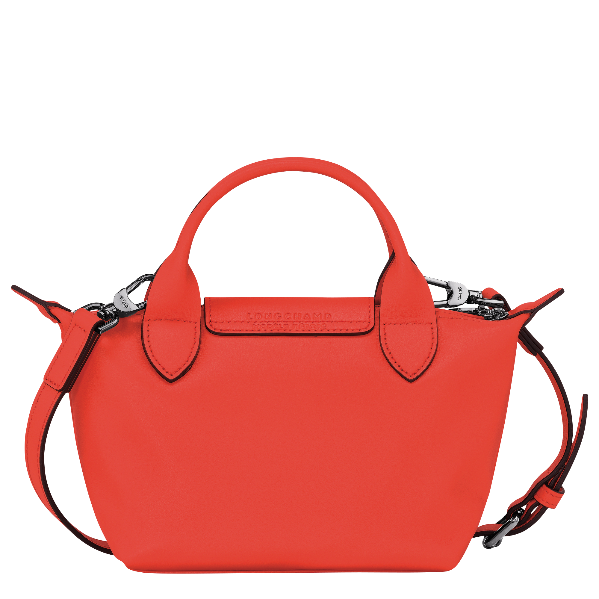 Deux Lux Handbag Soft Tote Bag in Ecru with Neon Orange Handle
