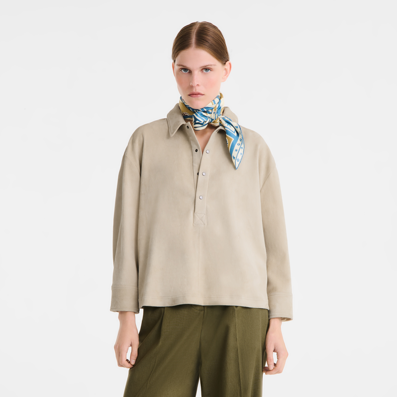 Polo , Cuir - Lin  - Vue 3 de 4