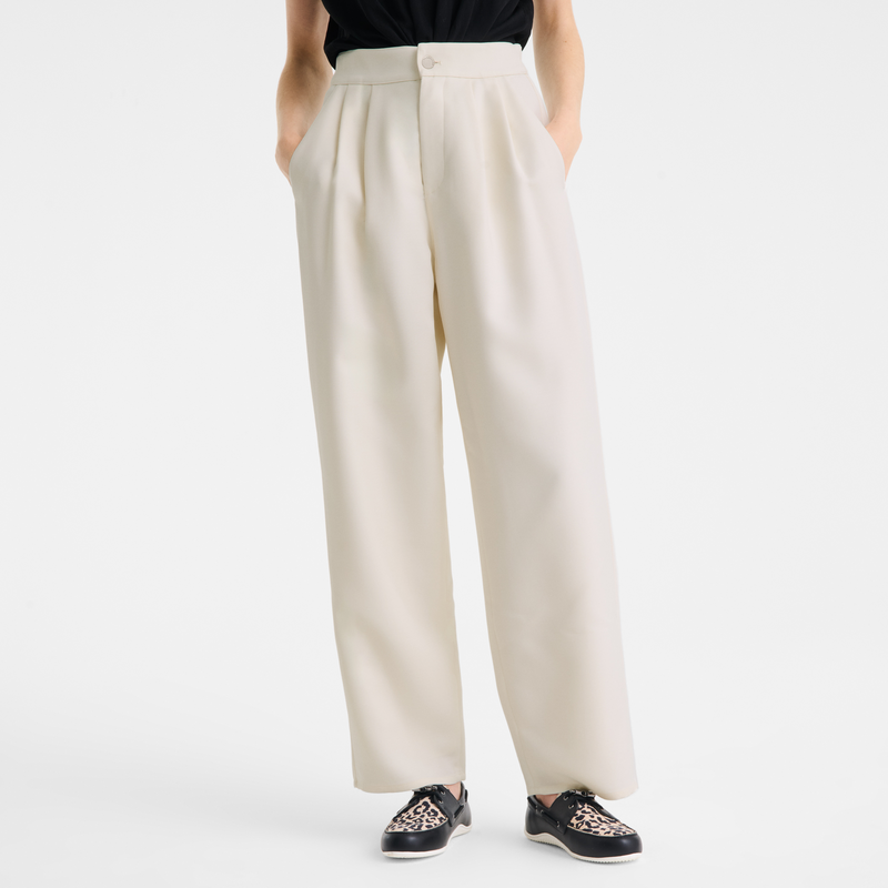 Trousers , Ivory - Crepe  - View 3 of 3