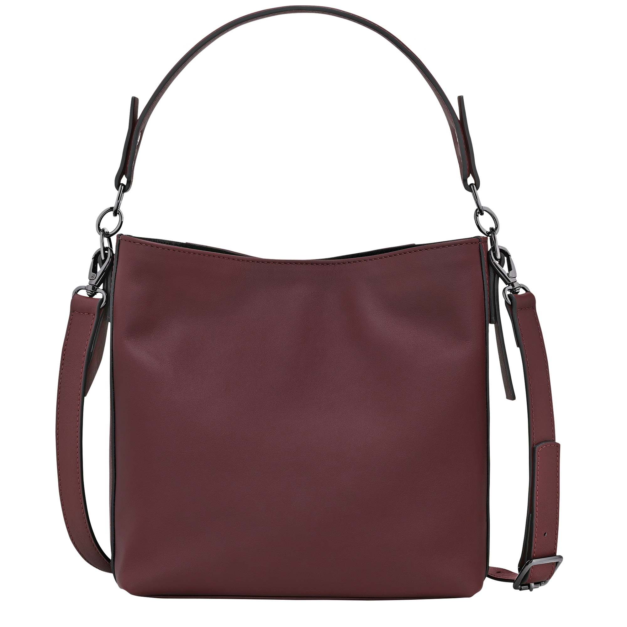 Longchamp 3D 斜背袋 S, 酒紅色