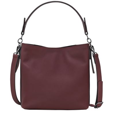 Longchamp 3D 斜背袋 S, 酒紅色