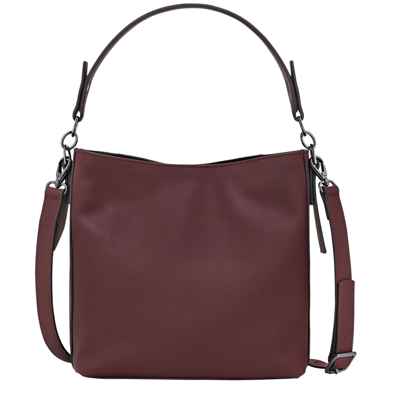 Longchamp 3D 斜背袋 S , 酒紅色 - 皮革  - 查看 4 4