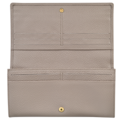 Le Foulonné Continental wallet , Turtledove - Leather