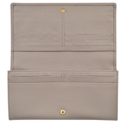 Le Foulonné Continental wallet , Turtledove - Leather