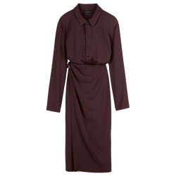 Dress , Burgundy - Crepe