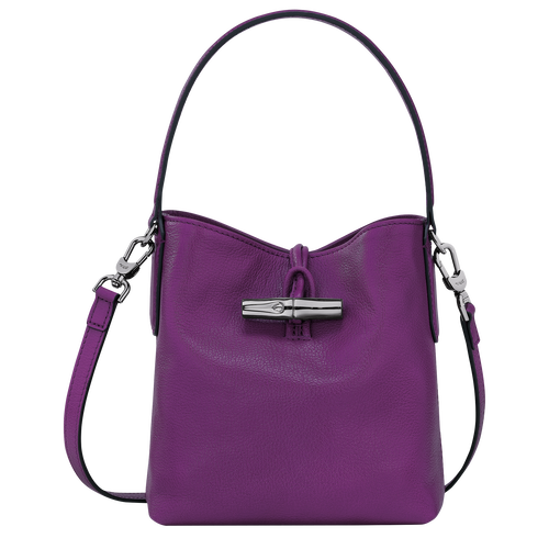 Sac seau XS Roseau , Cuir - Violette - Vue 1 de 2