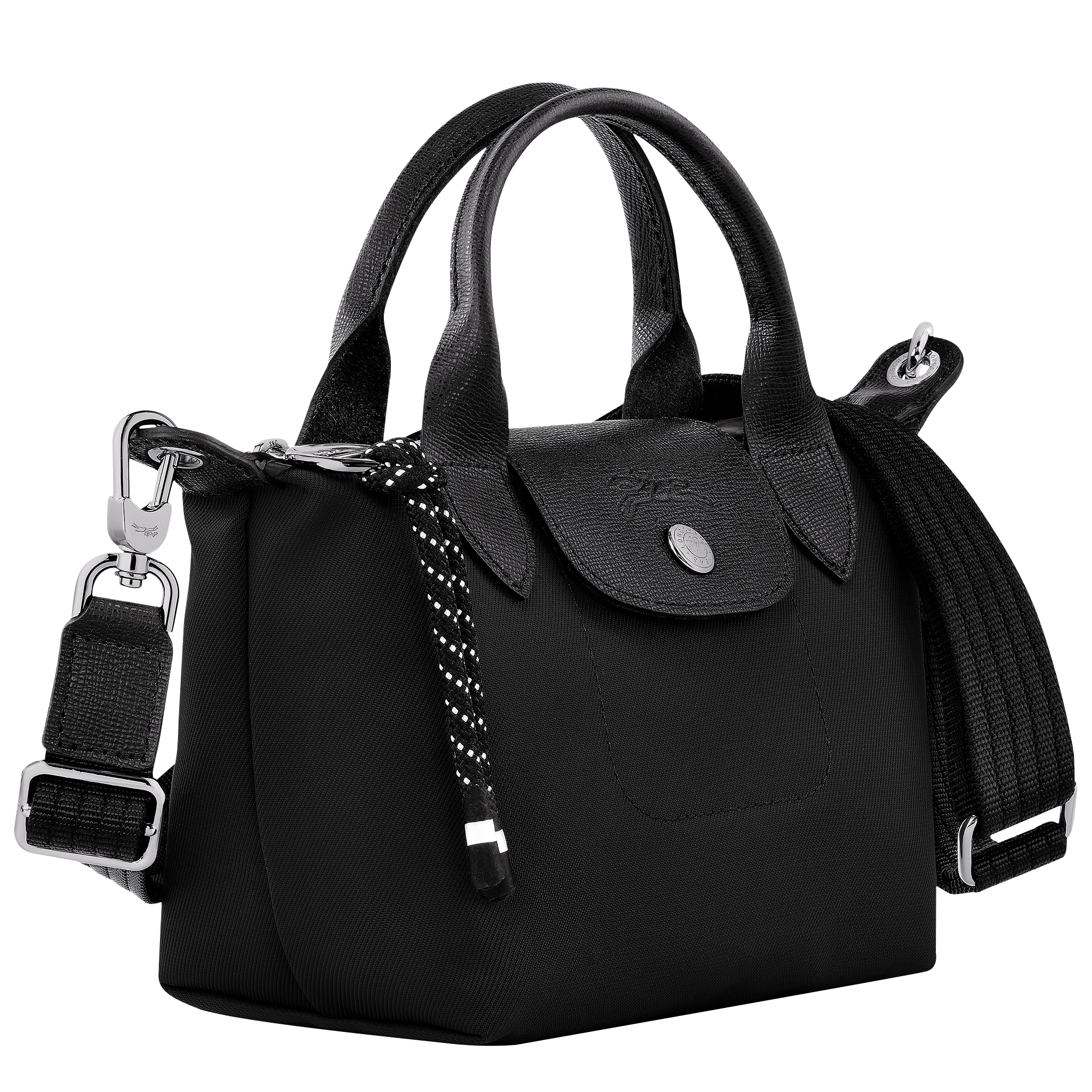 Le Pliage Energy XS Handbag Black - Recycled canvas (L1500HSR001