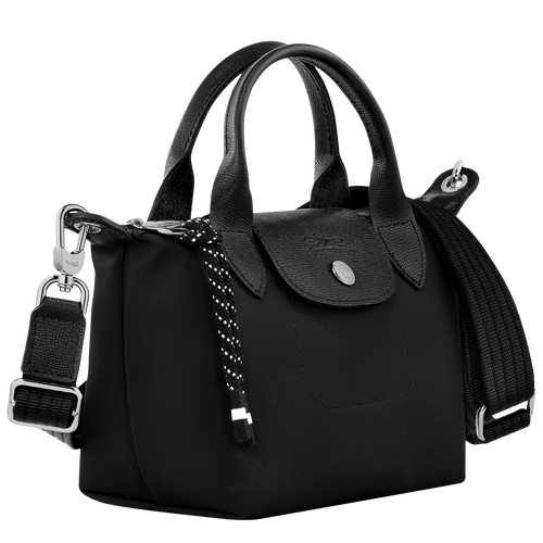 Handtasche XS Le Pliage Energy , Recyceltes Canvas - Schwarz - Ansicht 3 von 4
