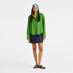 Shirt , Matcha - Cotton poplin