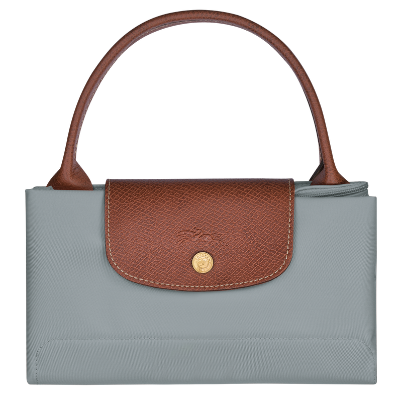 Le Pliage Original Tas met handgreep aan de bovenkant M , Staalgrijs - Gerecycled canvas  - Weergave 7 van  7