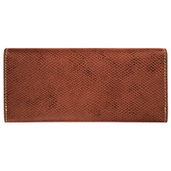 Carteira continental comprida &Eacute;pure , Pele - Castanho
