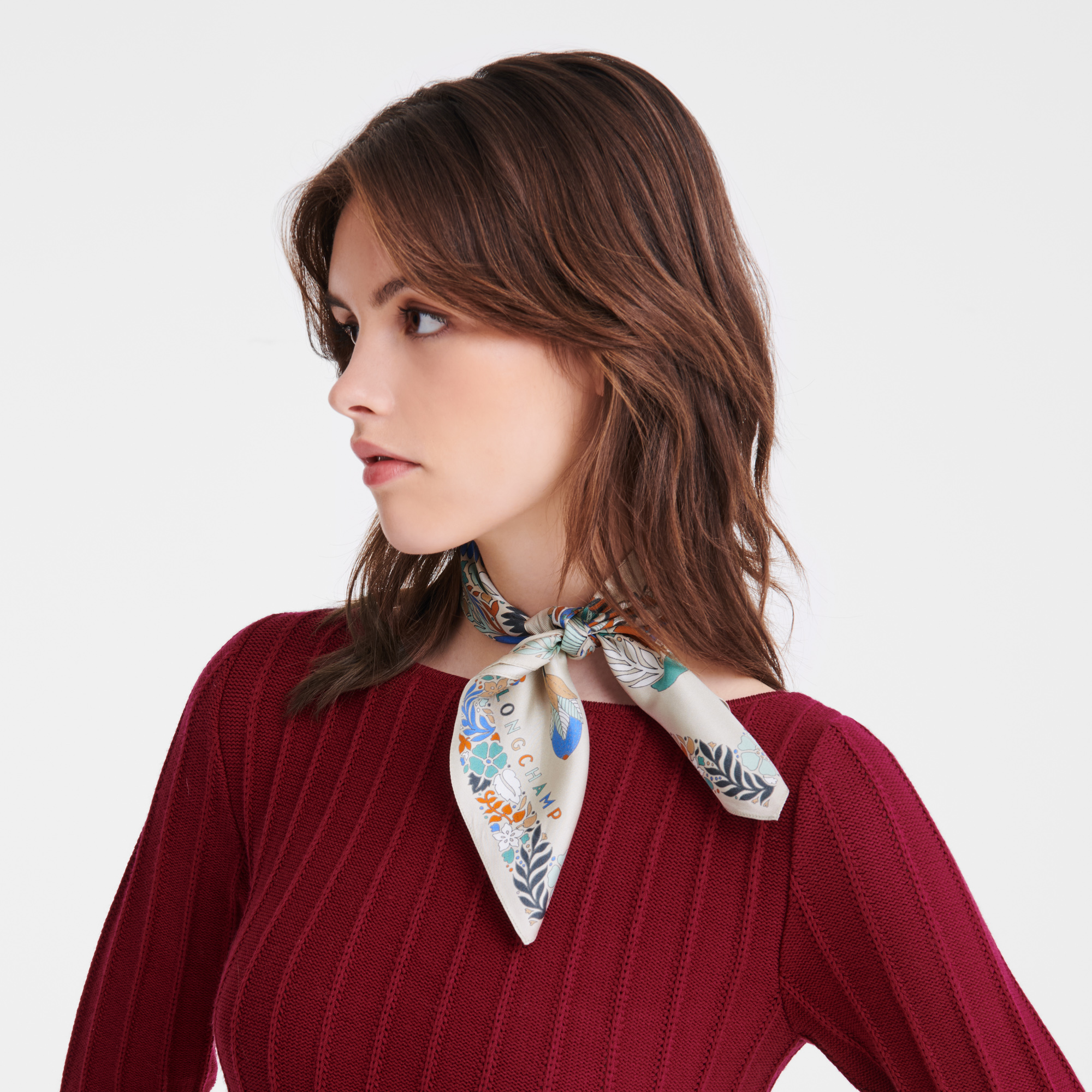 Forêt Longchamp シルクスカーフ50 ペーパー - シルク | ロンシャン JP Forêt Longchamp シルクスカーフ50 ペーパー - シルク | ロンシャン JP