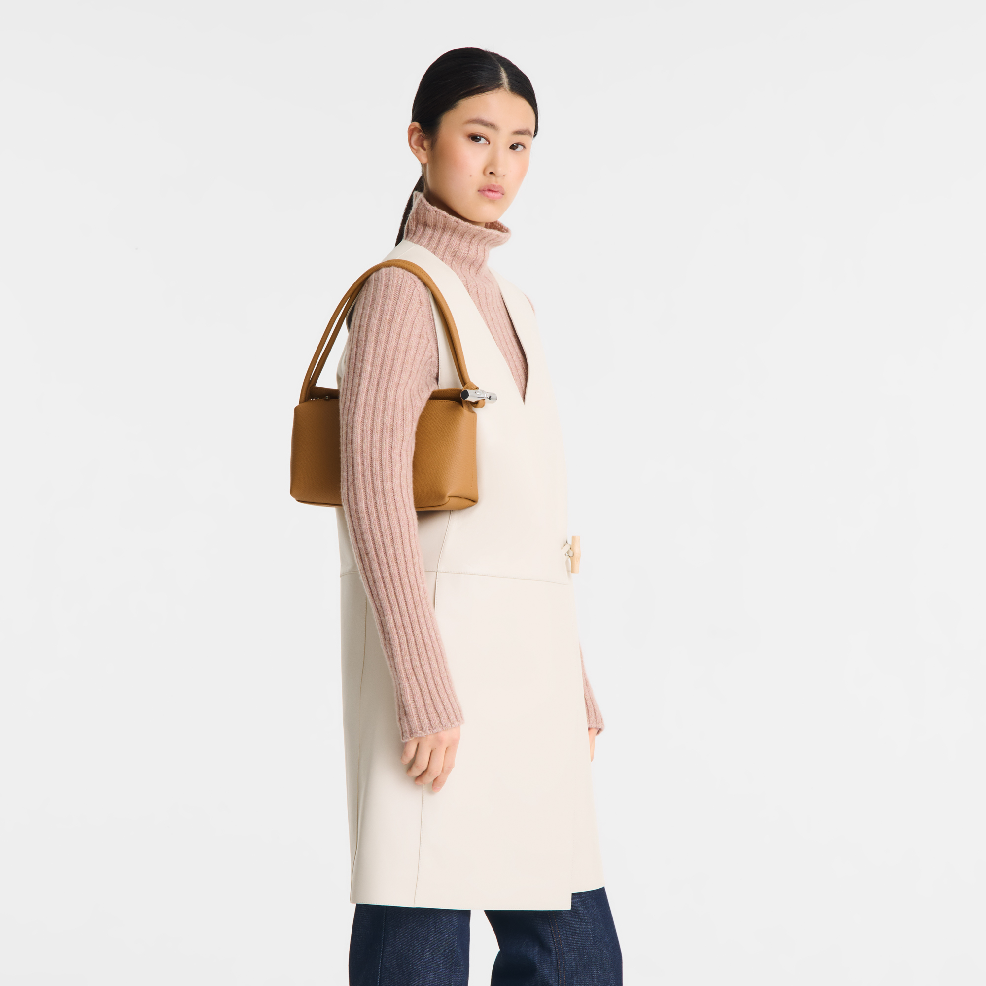 Le Roseau Borsa da spalla M,  Noce