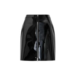 Skirt , Black - Leather