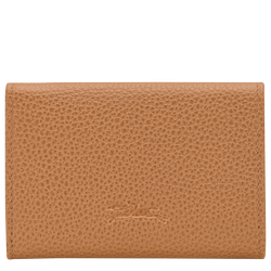 Le Foulonn&eacute; Compact wallet , Pecan - Leather