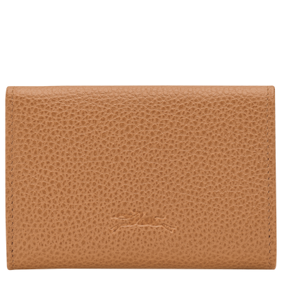 Le Foulonn&eacute; Compact wallet , Pecan - Leather