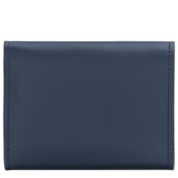 Épure Compact wallet , Navy - Leather