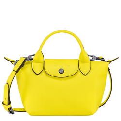 Le Pliage Xtra 手提包 XS , 檸檬黃 - 皮革