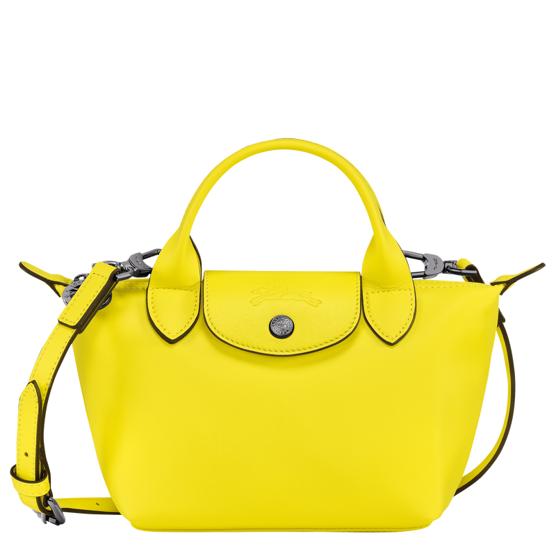 Le Pliage Xtra XS Handbag , Lemon - Leather  - View 1 of 6