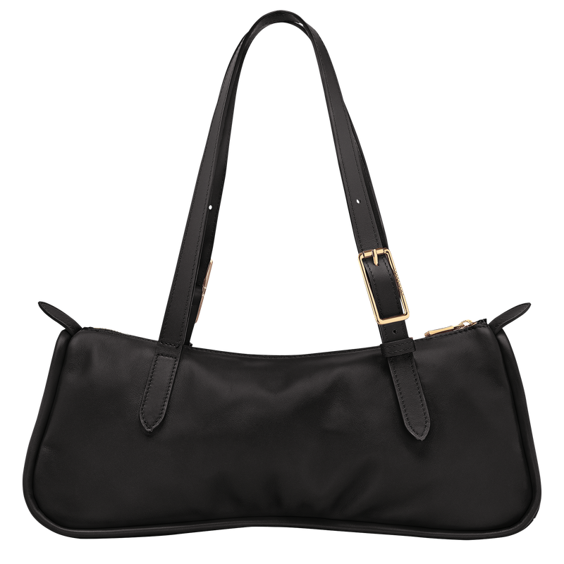 Sac port&eacute; &eacute;paule L Looong , Cuir - Noir  - Vue 4 de 6