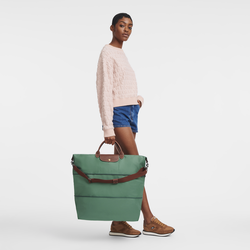 Le Pliage Original Travel bag expandable , Sage - Recycled canvas