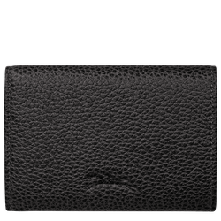 Le Foulonn&eacute; Compact wallet , Black - Leather