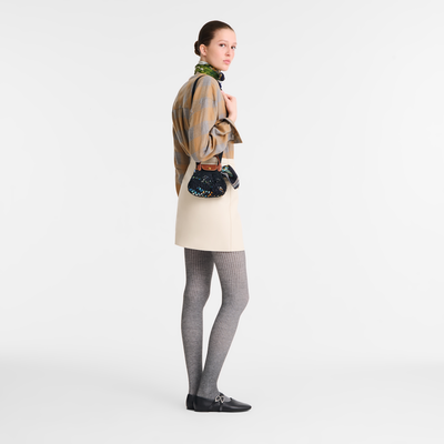 Umhängetasche XS Le Pliage Filet , Canvas - Schwarz