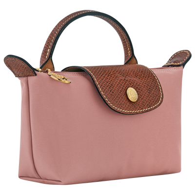 Le Pliage Original 附提把的小袋子 , 粉紅茶色 - 再生帆布