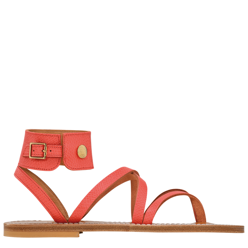 Longchamp x K.Jacques Sandals , Strawberry - Leather  - View 1 of 4