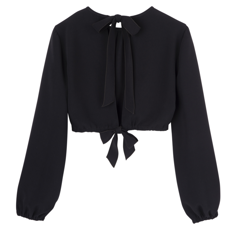 Top , Black - Crepe  - View 2 of 4