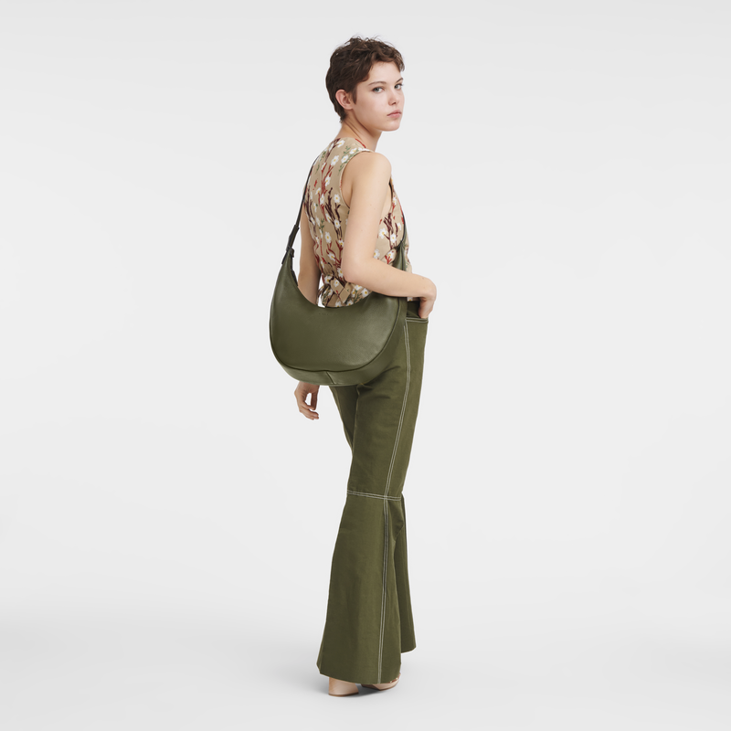 Le Roseau Essential L Crossbody bag , Khaki - Leather  - View 2 of 4