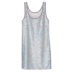 Korte jurk , Zilver - Ander