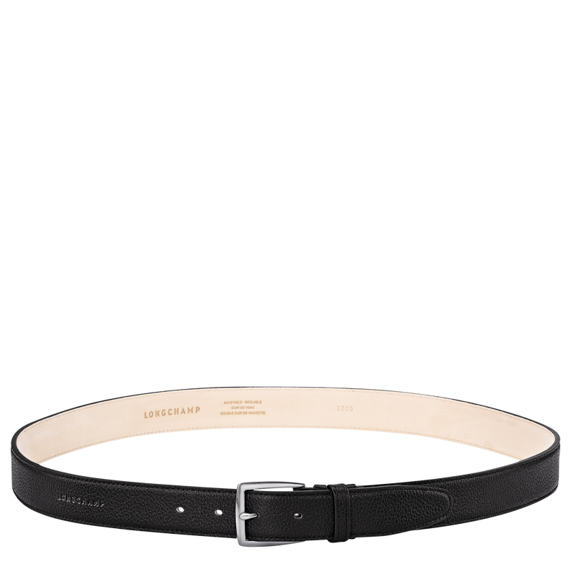 Le Foulonn&eacute; Men's belt , Black - Leather  - View 1 of 2