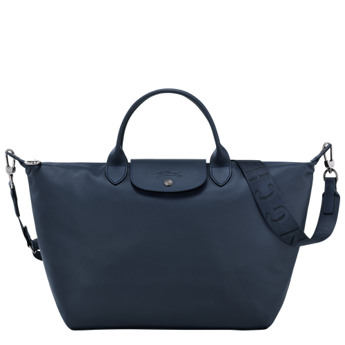 Le Pliage Xtra L Handbag , Navy - Leather - View 1 of  5