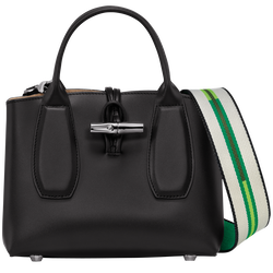 Roseau S Handbag , Black - Leather