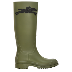 Cheval Longchamp Flat boots , Khaki - PVC