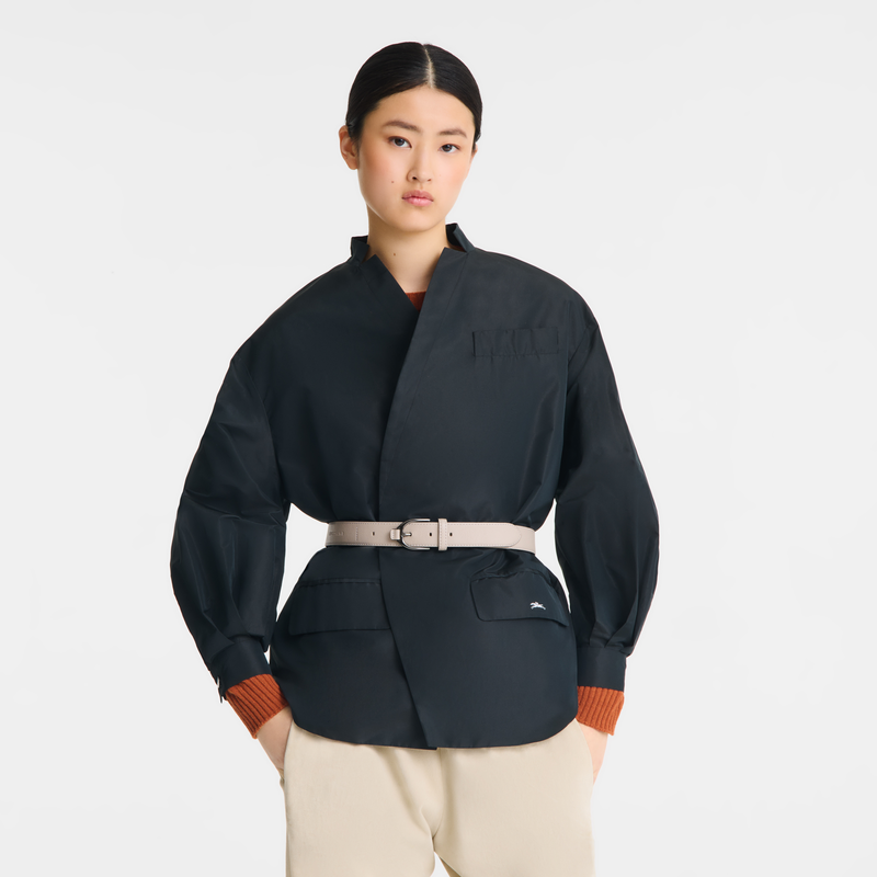 Kimono jacket , Black - Technical taffeta  - View 4 of  5