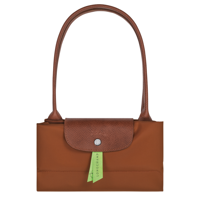 Le Pliage Green L Tote bag Cognac Recycled canvas Longchamp US