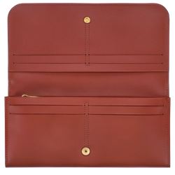 Box-Trot Continental wallet , Mahogany - Leather