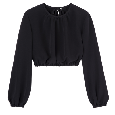 Top , Cr&ecirc;pe - Noir